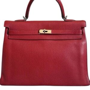 Hermès Kelly 35 Amazon Rouge Casaque Taurillon Clemence Palladium 2012
